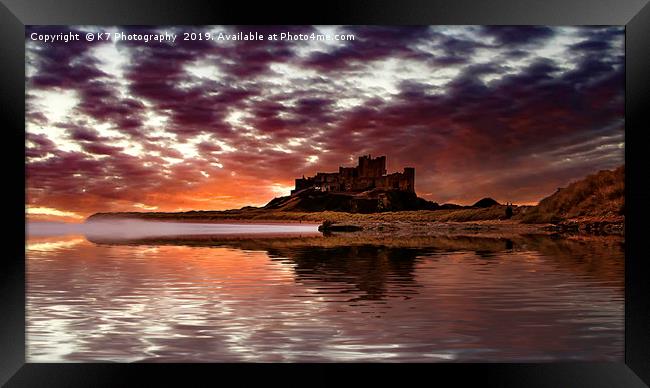 Bamburgh Castle, Northumberland Framed Print by K7 Photography