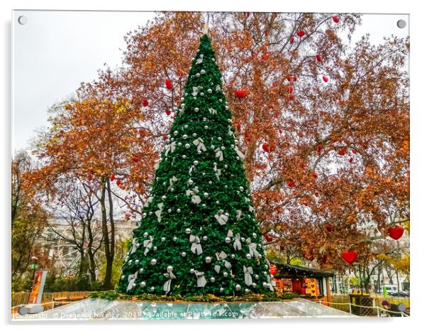 Christmas tree in Vienna Acrylic by Dragomir Nikolov