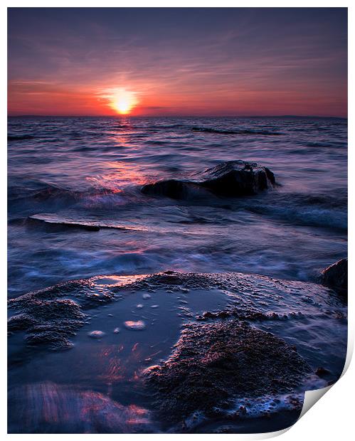 Rocky Sunset Print by Keith Thorburn EFIAP/b