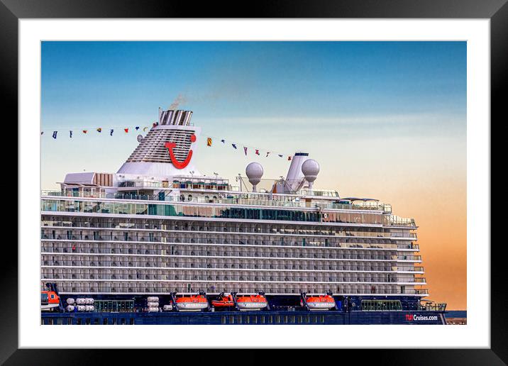 Mein Schiff in Palma Framed Mounted Print by Darryl Brooks