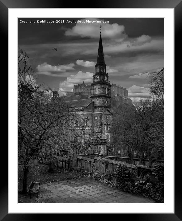St Cuthberts Church, Edinburgh Framed Mounted Print by phil pace
