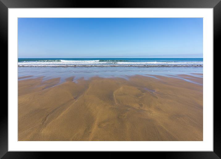 Sandymouth beach near Bude in Cornwall Framed Mounted Print by Tony Twyman