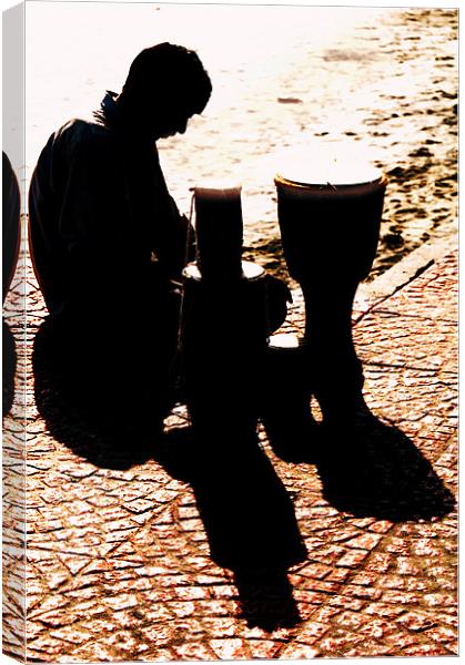 drummer Canvas Print by Hassan Najmy
