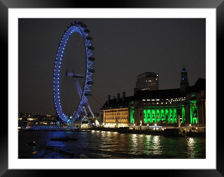 London Eye Framed Mounted Print by kelly Draper