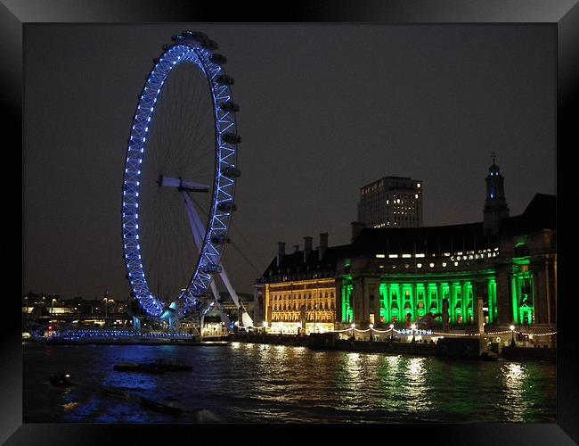 London Eye Framed Print by kelly Draper