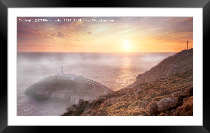 Ynys Lawd Mists Framed Mounted Print by K7 Photography