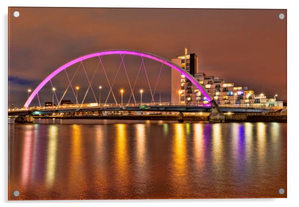 Glasgow Clyde Arc Acrylic by Valerie Paterson