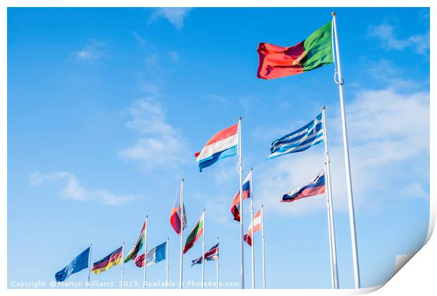 Flags Of European Union Countries Print by Martyn Williams