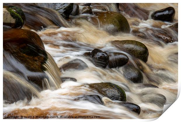 River Findhorn Flow Print by Scott K Marshall