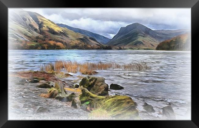 "Painterly Buttermere" Framed Print by ROS RIDLEY