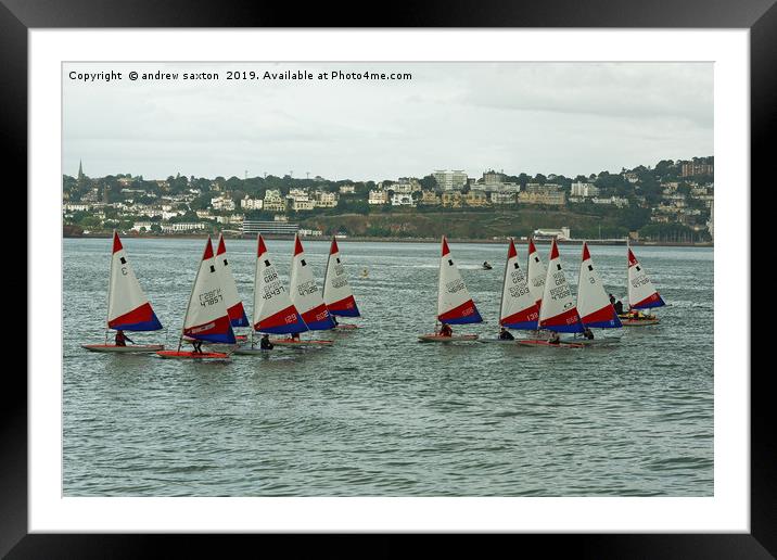 WERE RACING Framed Mounted Print by andrew saxton