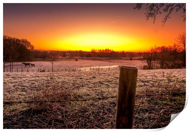Another cold start to the day Print by Jonathan Thirkell