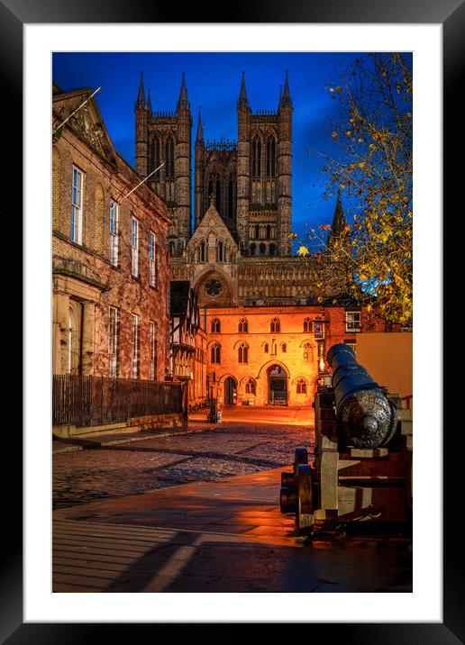 Lincoln Cathedral before dawn Framed Mounted Print by Andrew Scott