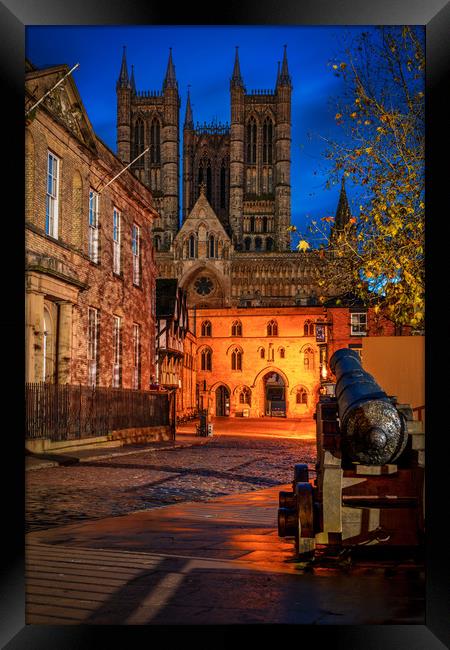 Lincoln Cathedral before dawn Framed Print by Andrew Scott