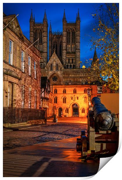 Lincoln Cathedral before dawn Print by Andrew Scott