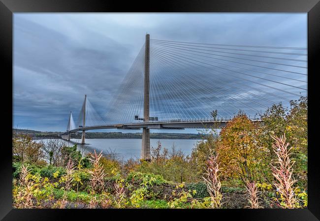 The Queensferry Crossing Framed Print by Valerie Paterson