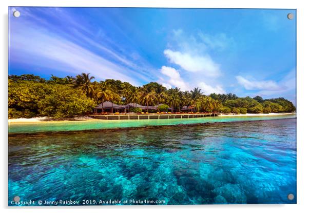 Royal Island Resort. Maldives Acrylic by Jenny Rainbow