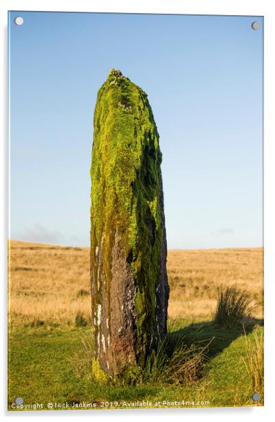 Maen Llia Standing Stone Brecon Beacons Acrylic by Nick Jenkins