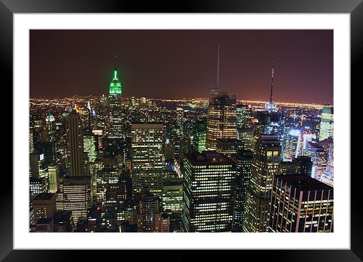 New York Skyline Framed Mounted Print by David Gardener