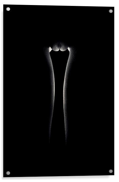 Nude woman bodyscape 49 Acrylic by Johan Swanepoel