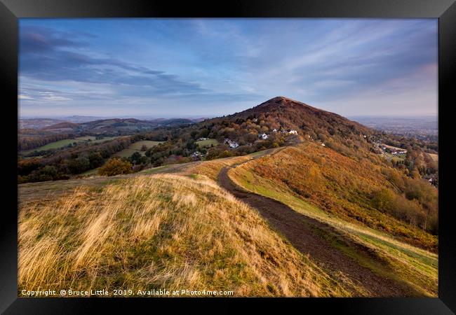 Sweeping View of the Malvern Hills Framed Print by Bruce Little