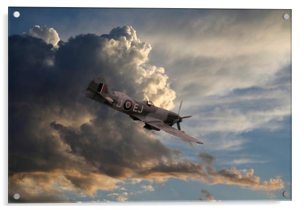 Homeward Bound Spitfire Acrylic by sharon revell