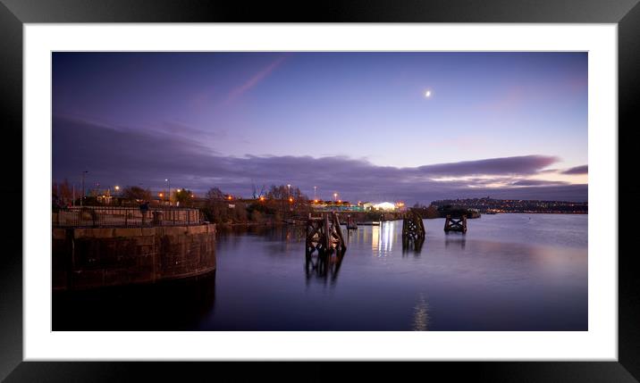 Cardiff Bay Twilight Framed Mounted Print by Richard Downs