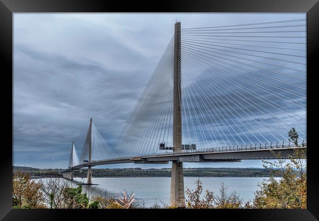 The Queensferry Crossing Framed Print by Valerie Paterson