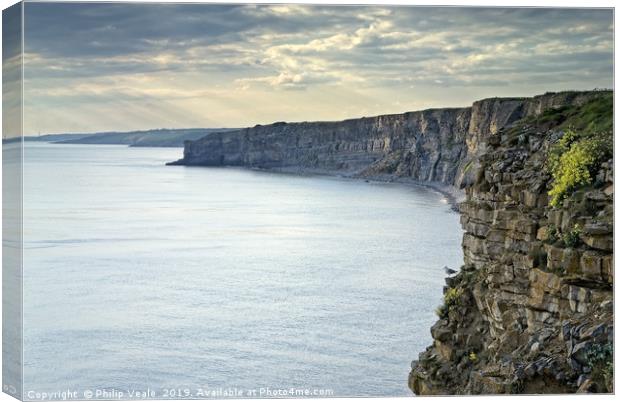 Nash Point and The Lone Lookout. Canvas Print by Philip Veale