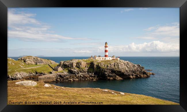 Eilean Glas Lighthouse - Isle of Scalpay Framed Print by Scott K Marshall