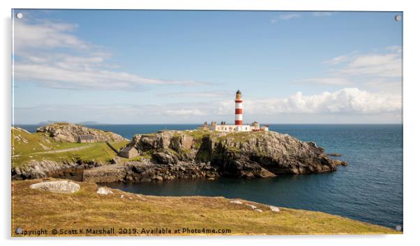 Eilean Glas Lighthouse - Isle of Scalpay Acrylic by Scott K Marshall