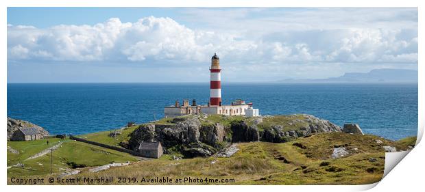 Eilean Glas Lighthouse Print by Scott K Marshall