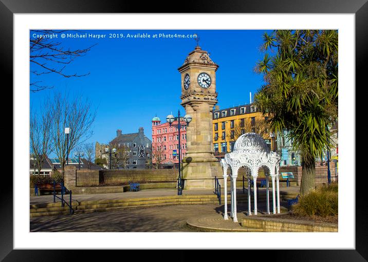 The McKee Clock Tower in Bangor County Down Framed Mounted Print by Michael Harper