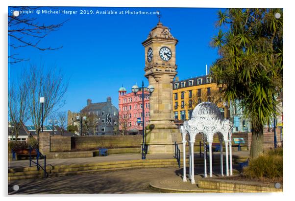 The McKee Clock Tower in Bangor County Down Acrylic by Michael Harper