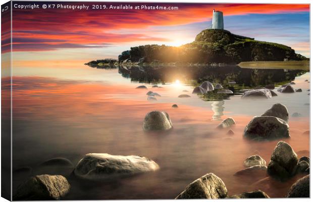 Tŵr Mawr lighthouse, Llanddwyn, Island of Dreams Canvas Print by K7 Photography