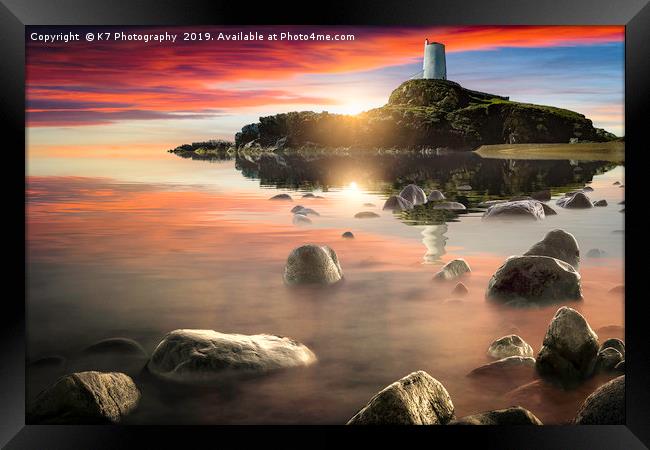 Tŵr Mawr lighthouse, Llanddwyn, Island of Dreams Framed Print by K7 Photography