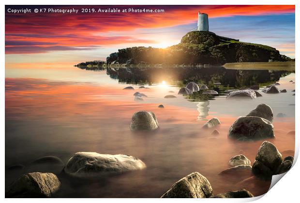Tŵr Mawr lighthouse, Llanddwyn, Island of Dreams Print by K7 Photography