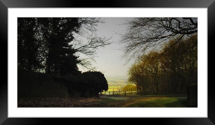 A Glimpse of Lower Wharfedale Framed Mounted Print by Steven Watson