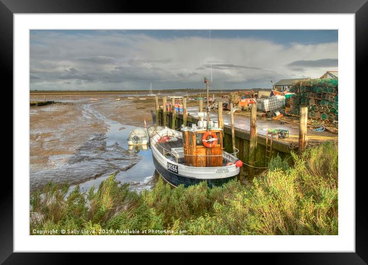 Brancaster Staithe north Norfolk Framed Mounted Print by Sally Lloyd