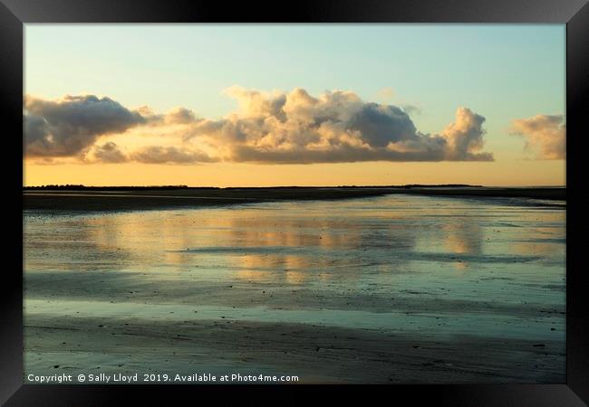 The Sky Above at Brancaster Framed Print by Sally Lloyd