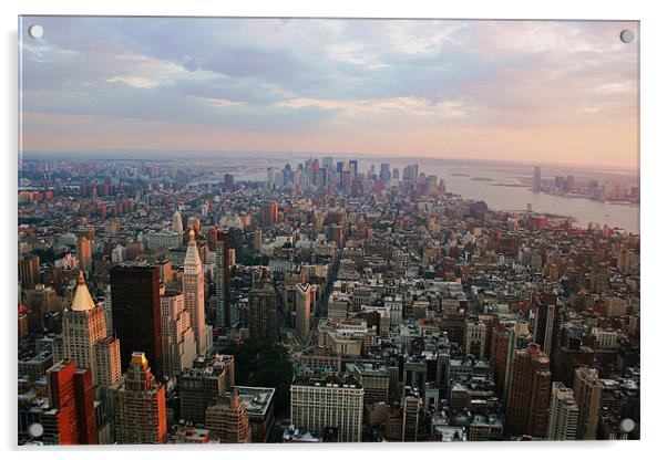 New York Skyline Acrylic by David Gardener