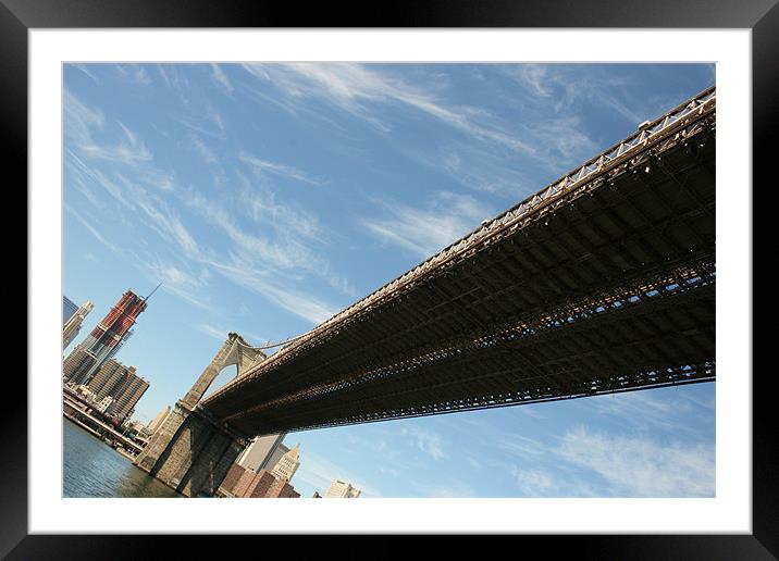 Brooklyn Bridge, New York Framed Mounted Print by David Gardener