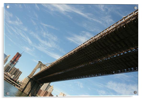 Brooklyn Bridge, New York Acrylic by David Gardener