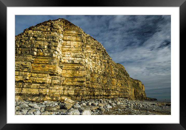 Cliffs at Llantwit Major Beach Glamorgan Coast Framed Mounted Print by Nick Jenkins