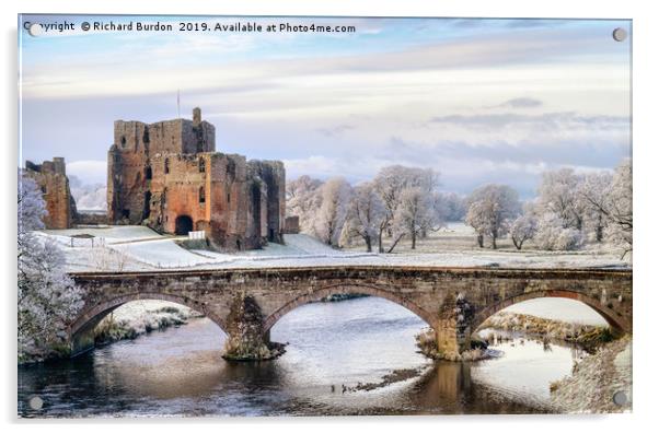 Brougham Castle Acrylic by Richard Burdon