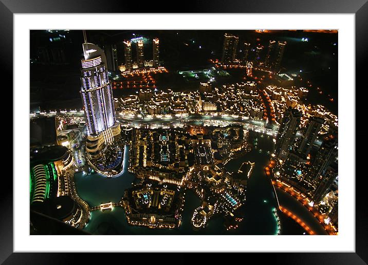 Downtown Dubai Framed Mounted Print by David Gardener