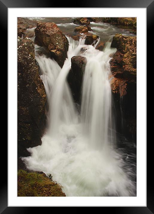 Water of Nevis Falls Framed Mounted Print by Jacqi Elmslie
