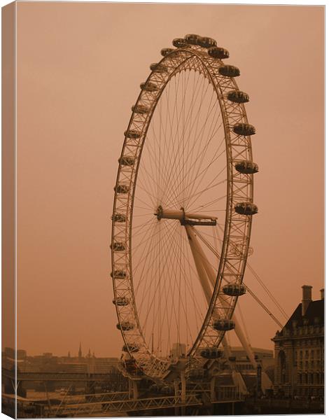 The London Eye Canvas Print by kelly Draper