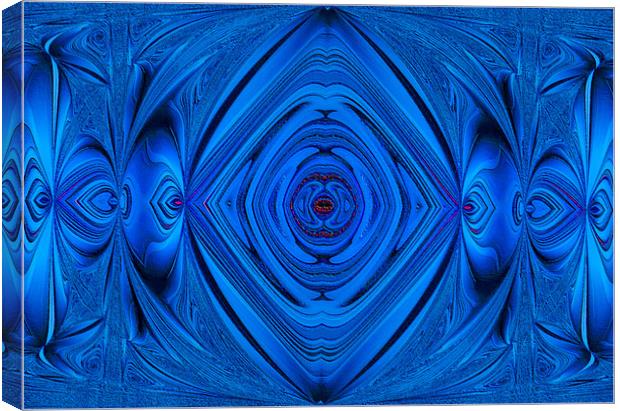 A Blue Extreme Abstract. Canvas Print by paulette hurley