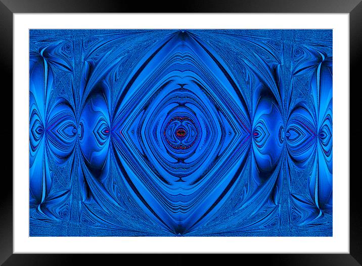 A Blue Extreme Abstract. Framed Mounted Print by paulette hurley